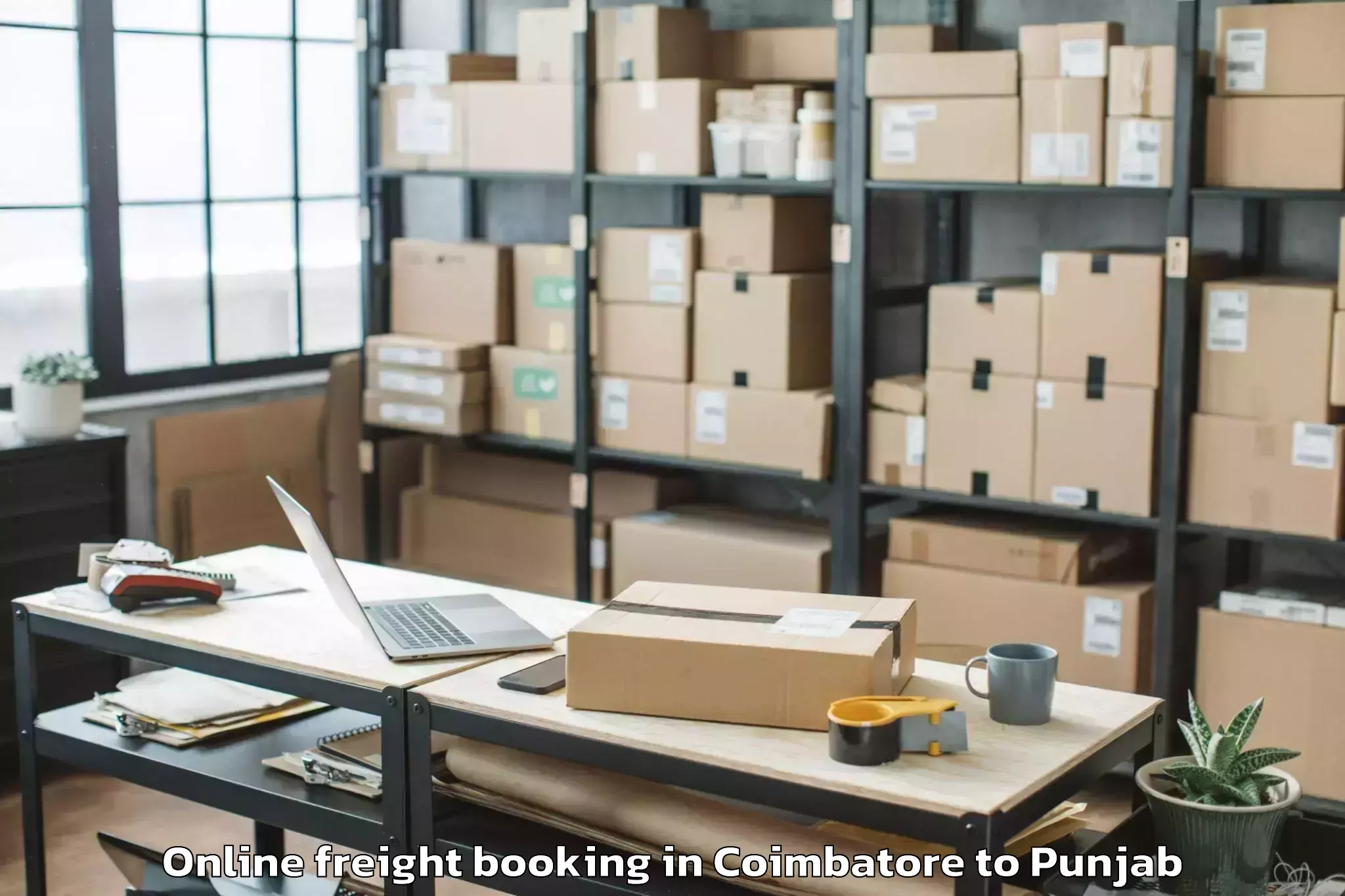 Expert Coimbatore to Bhatinda Airport Bup Online Freight Booking